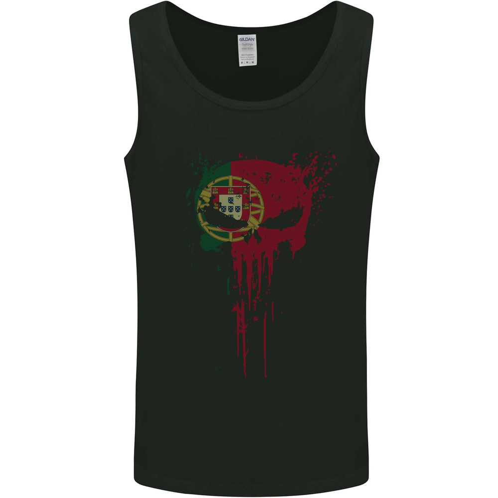 Portugal Skull Gym Training Bodybuilding Mens Vest Tank Top