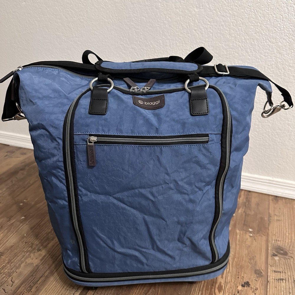 BIAGGI Zipsak 18-Inch Foldable Spinner Duffle with 4-Wheels, Convertible Luggage