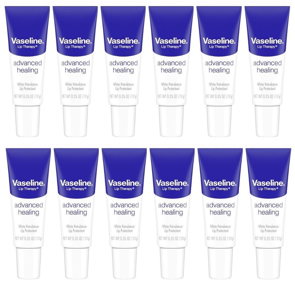 Lip Therapy Petroleum Jelly, Advanced Formula 0.35 oz (12 pack)