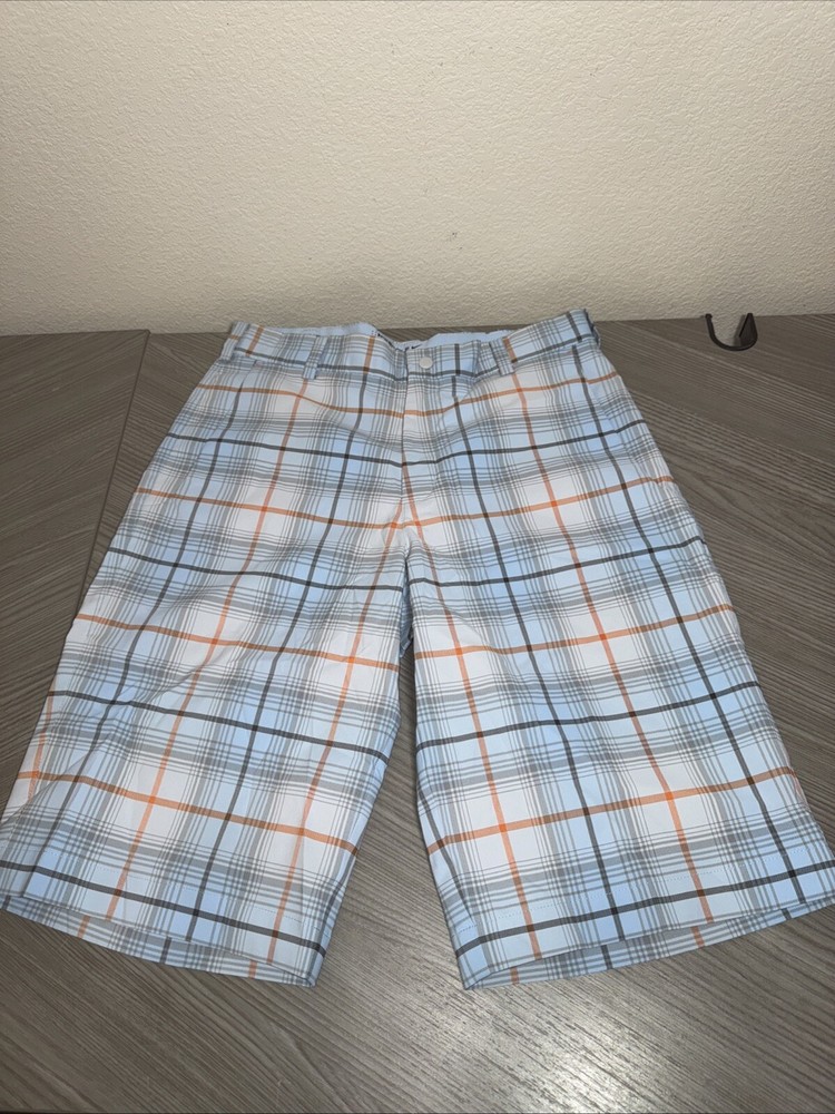 Nike Golf Tour Performance Shorts Men's Size 30 Plaid Dri-Fit Outdoor Sports