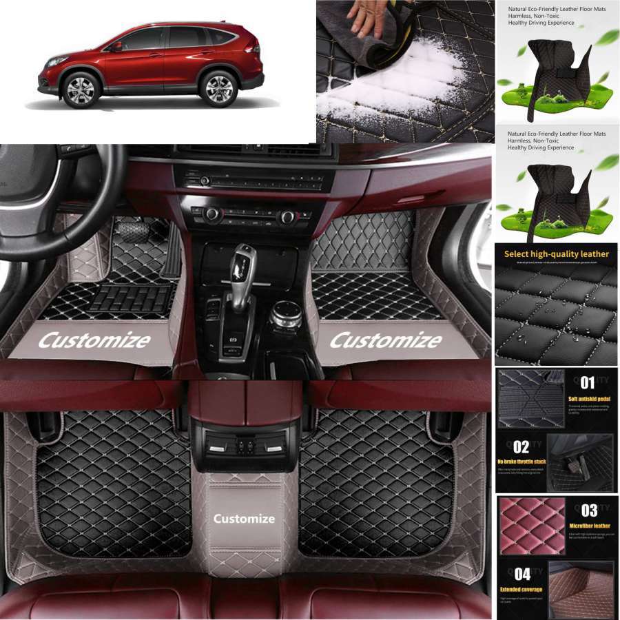 For Honda CR-V Car Floor Mats Handmade All Weather Luxury Customized Anti-Slip