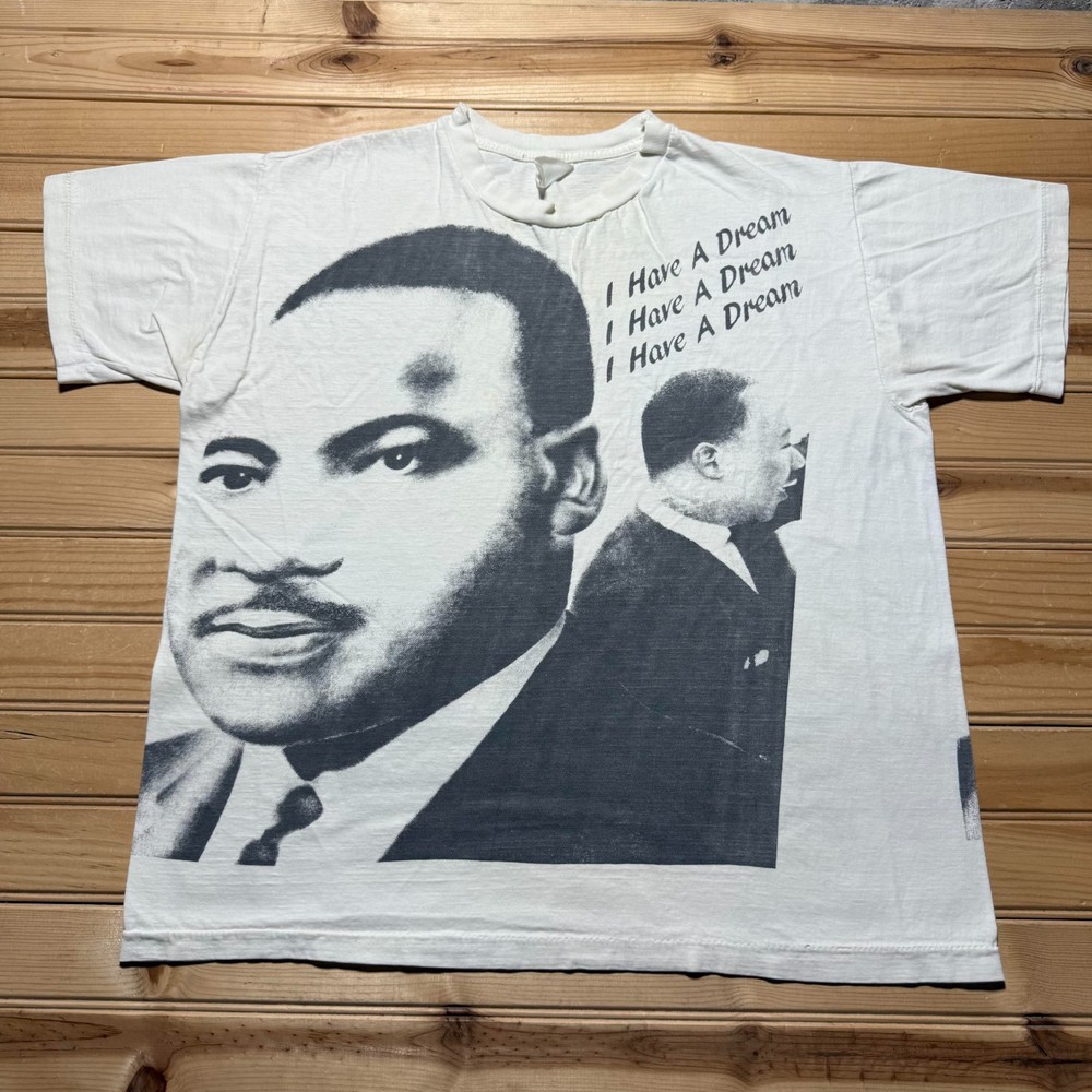 Vintage 90s Martin Luther King Jr. I Have A Dream Double Sided Shirt Size Large