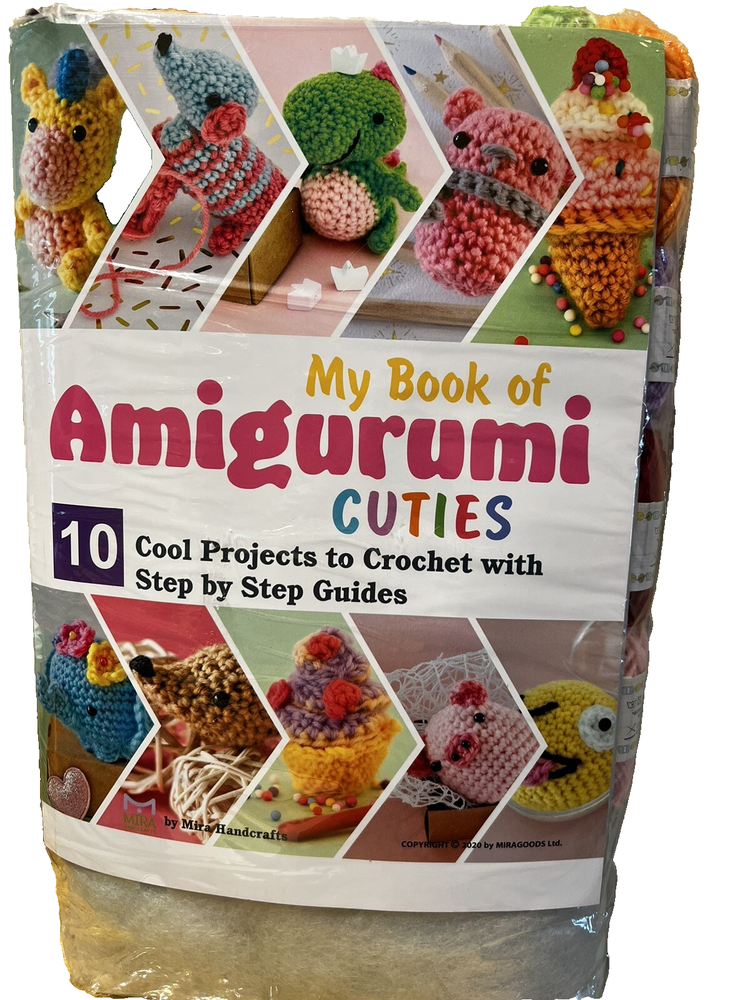 Mira Handcrafts 32-Color Acrylic Yarn Set with Amigurumi Book and Crochet Tools for Beginners