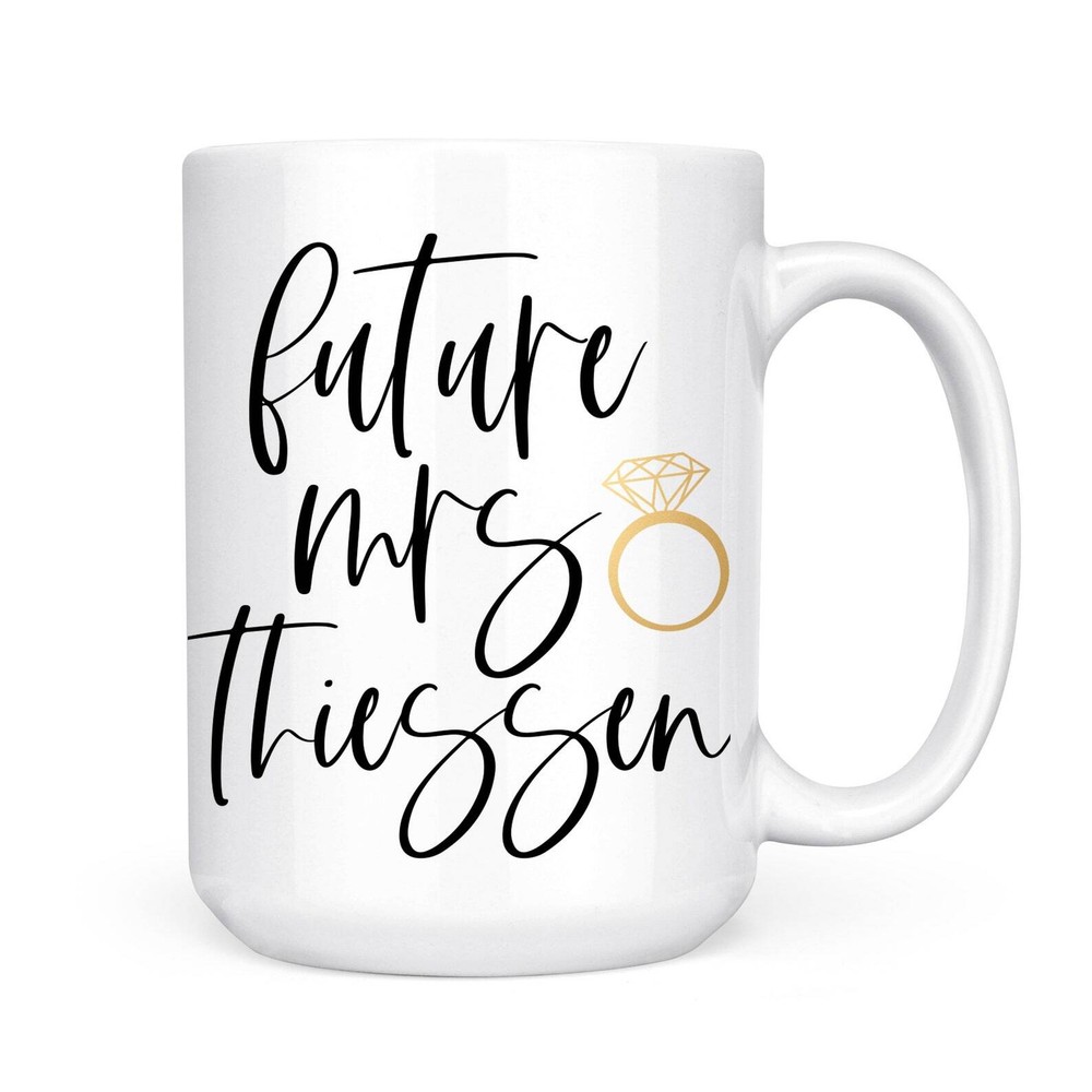 Future Mrs Coffee Mug Personalized Coffee Mug Gift For Bride To Be Engagement
