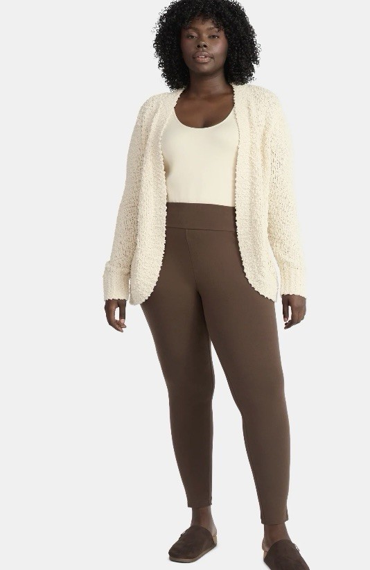 Terra & Sky Women's Plus High Waist Ankle Length Leggings, Size 3XL (24w-26w)