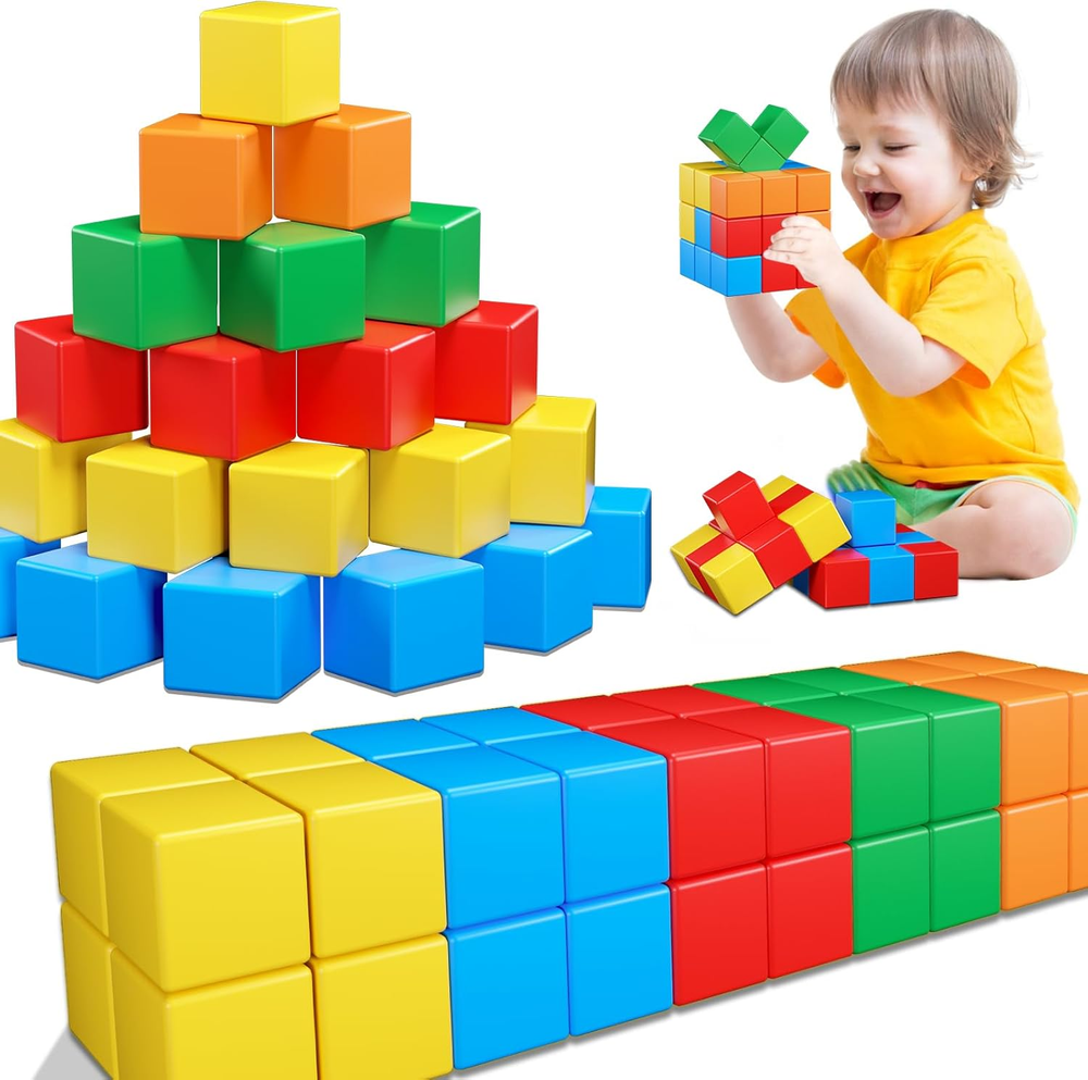 Magnetic Building Blocks for Toddlers 1.42 Inch STEM Toys Ages 3-8