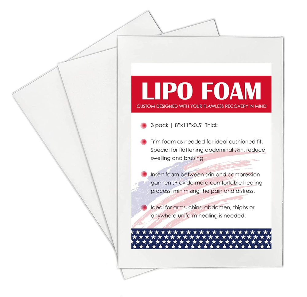 3 Pack Lipo Foam Pads for Post-Surgery Abdominal Flattening After Liposuction