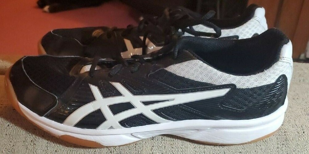 ASICS Women's Volleyball Shoes Sz.10  Upcourt 3Black White Lace Up.
