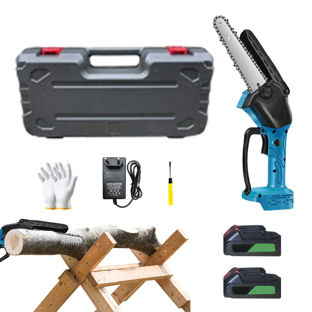 6-Inch Cordless Mini Electric Chainsaw for Wood Cutting with Battery  