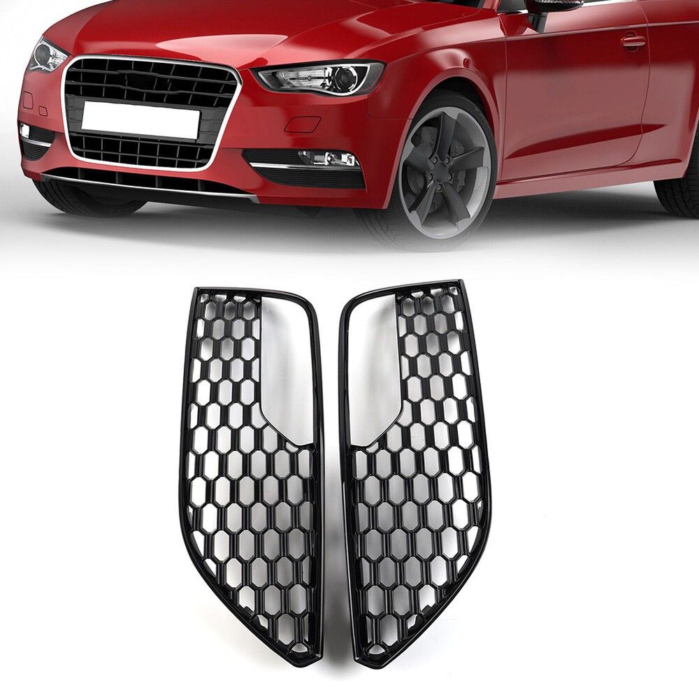 Honeycomb Front Bumper Fog Light Lamp Grill Lower Grille For Audi A3 2012-2016