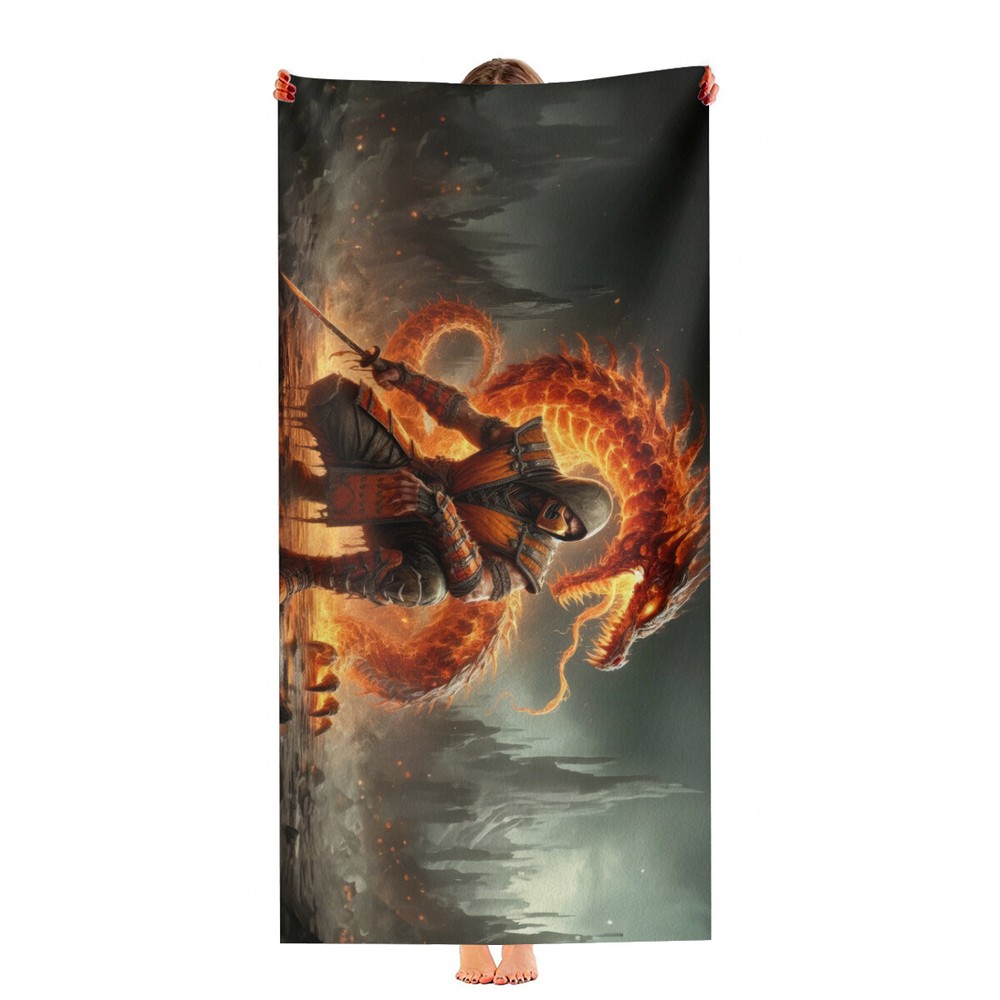 Mortal Kombat 30x60 Quick-Dry Microfiber Beach Towel for Gamers