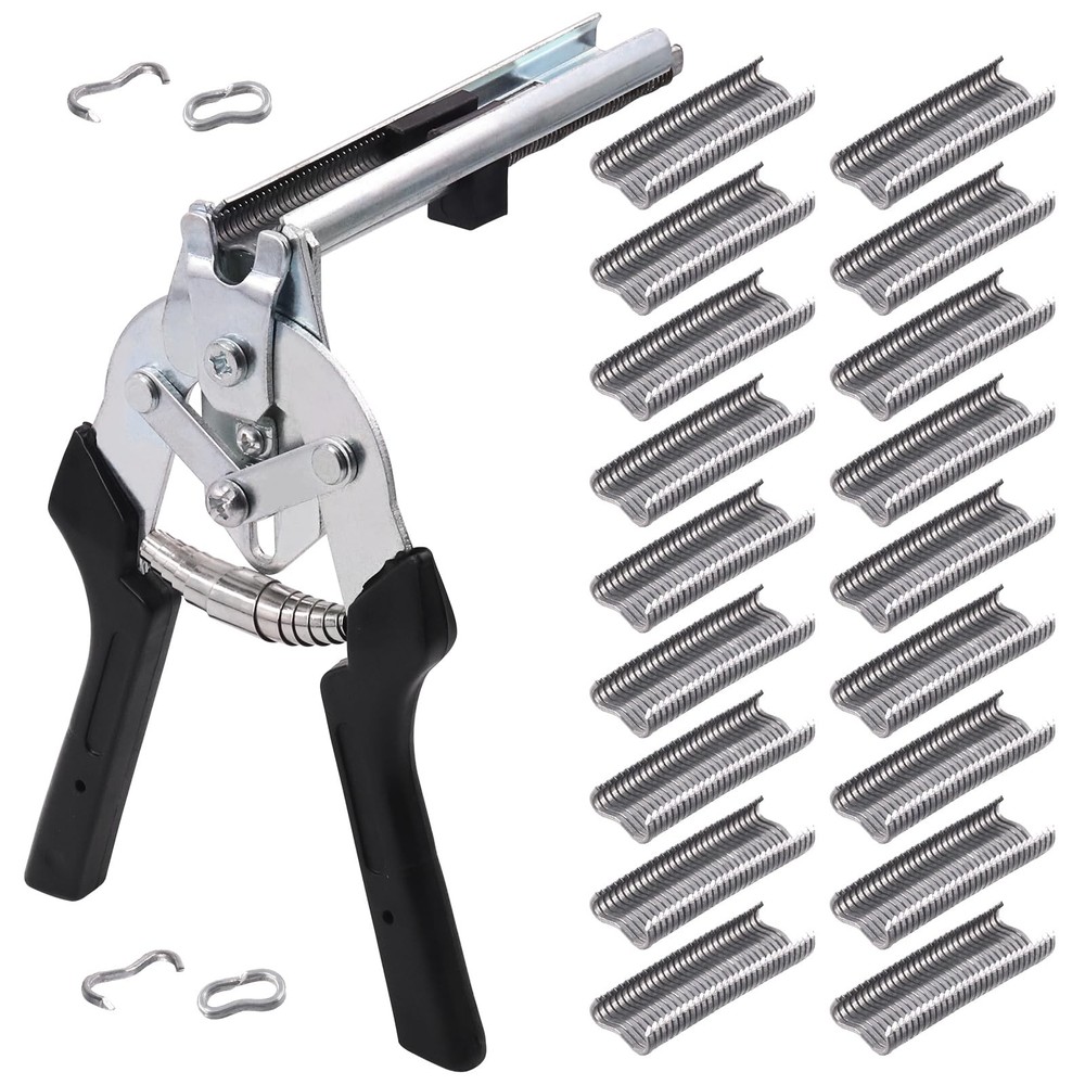 Ring Pliers Kit Nail Ring Pliers Type M Nail Staples Hog Ring Pliers With 600Pcs