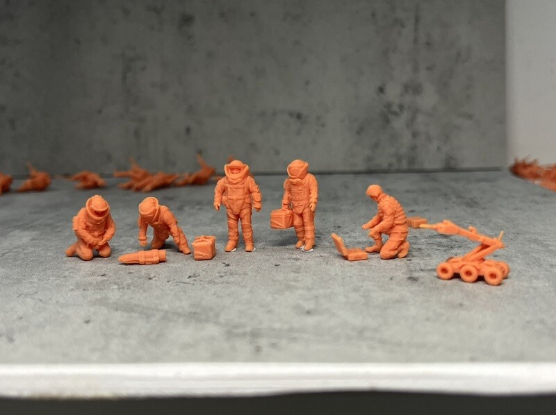 3D printed 1/72 Modern US Mine Clearance Team 5 man+Complete set of tools model