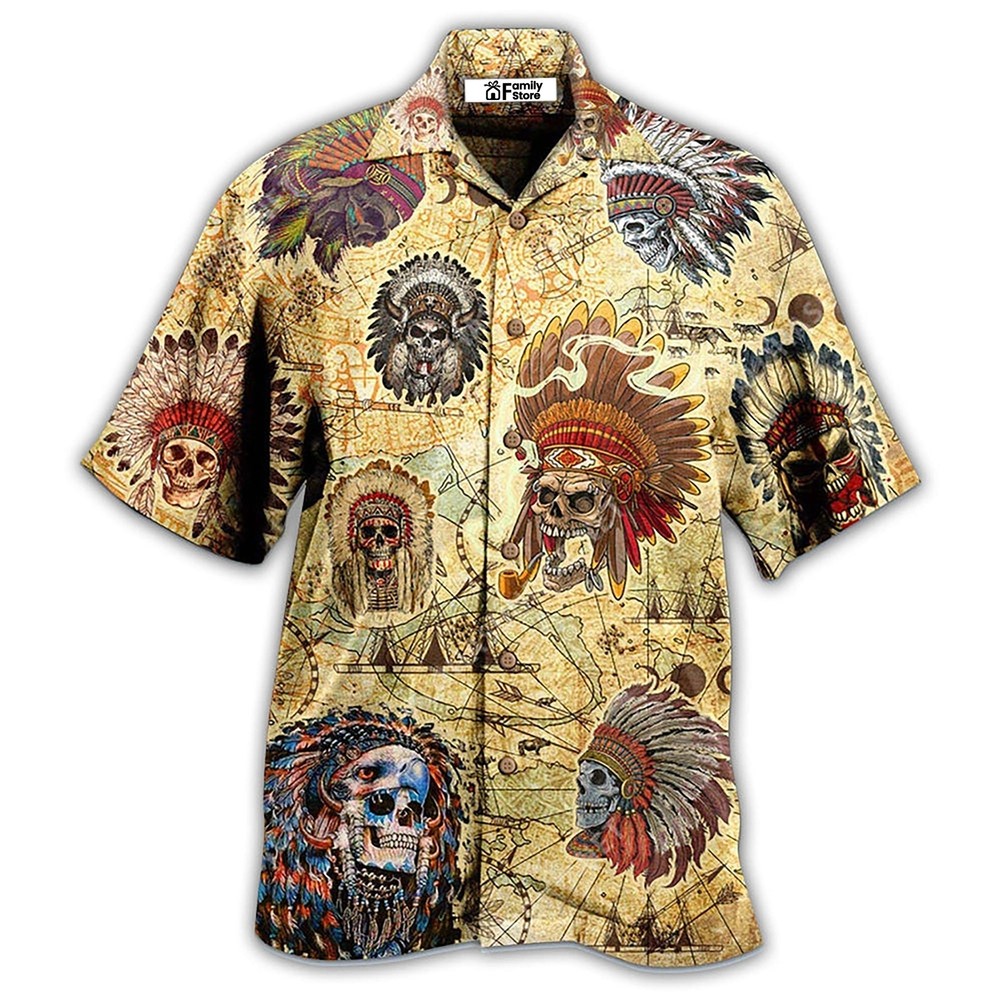 Native American Inspired Definitely Cool Hawaiian Aloha Shirt for Men and Women