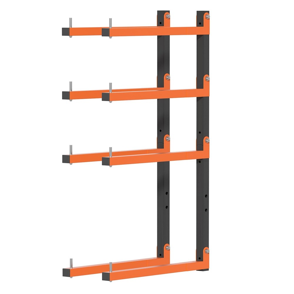 Heavy Duty 4-Tier Wall Mount Lumber Rack for Garage Storage 32 Inches