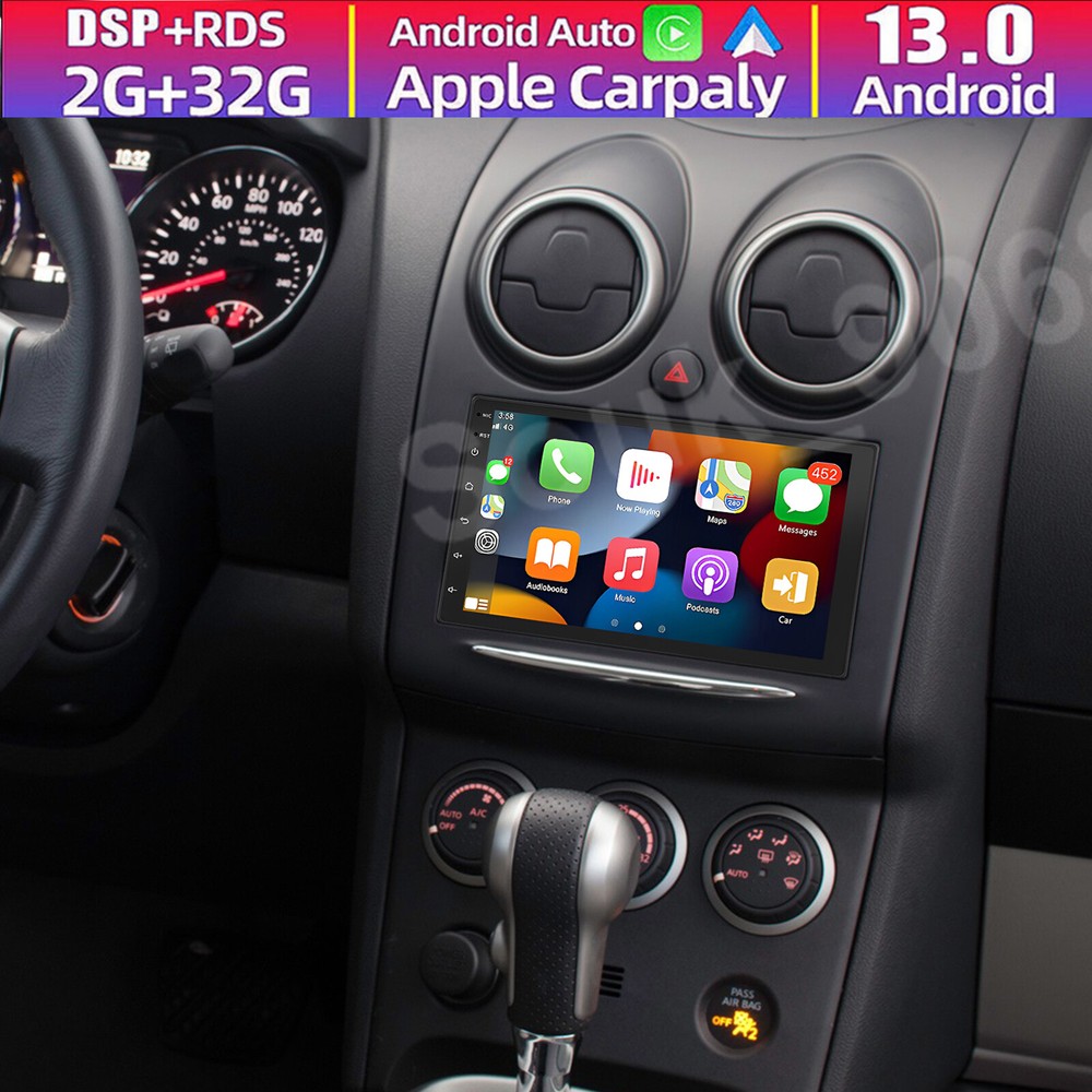 For Nissan Rogue 2008-2011 Android 13 Fit for Carplay Car Stereo Radio GPS Navi