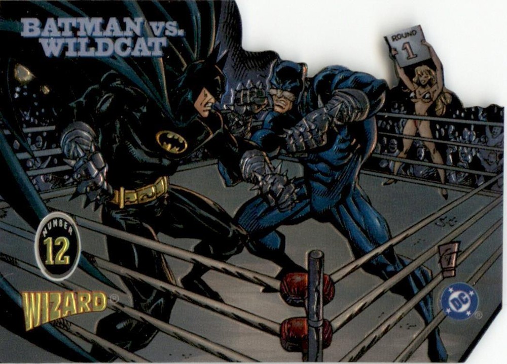 1996 Wizard Chromium Die Cut Batman vs Wildcat