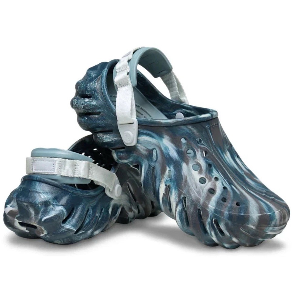 Crocs Echo Marbled Moonlight Clog Slides Unisex Size 8/10 Men's