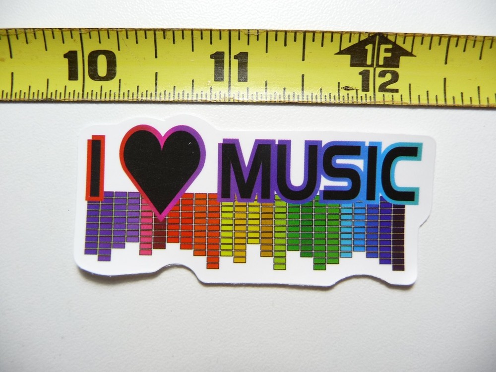 Colorful LED Equalizer Music Lover Sticker Decal for Bands
