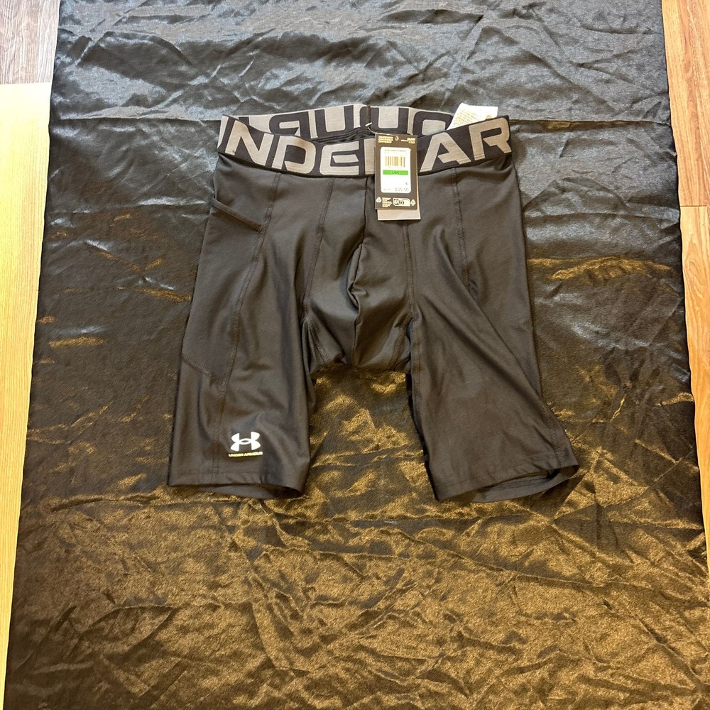 Under Armour Men's HeatGear Armour Pocket Long Compression Shorts NWT (L)