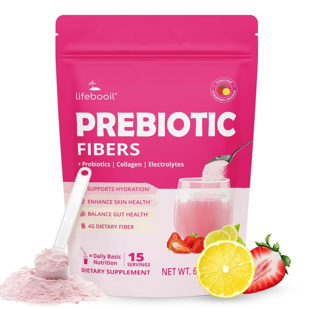 Daily Fiber Supplement Fiber Powder Probiotics Collagen Electrolytes Gut Health