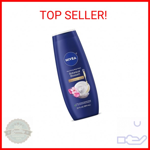 NIVEA Botanical Blossom Body Wash with Nourishing Serum for Deep Hydration