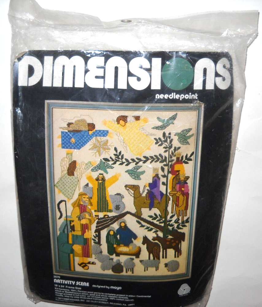 Vintage Dimensions Needlepoint Kit NATIVITY SCENE 18
