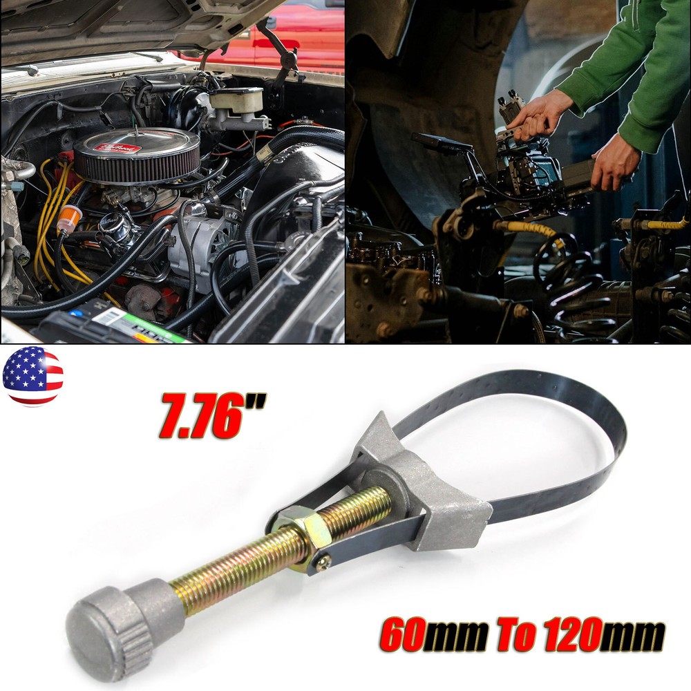Oil Filter Removal Tool Strap Wrench Diameter Adjustable 60mm To 120mm Car Auto