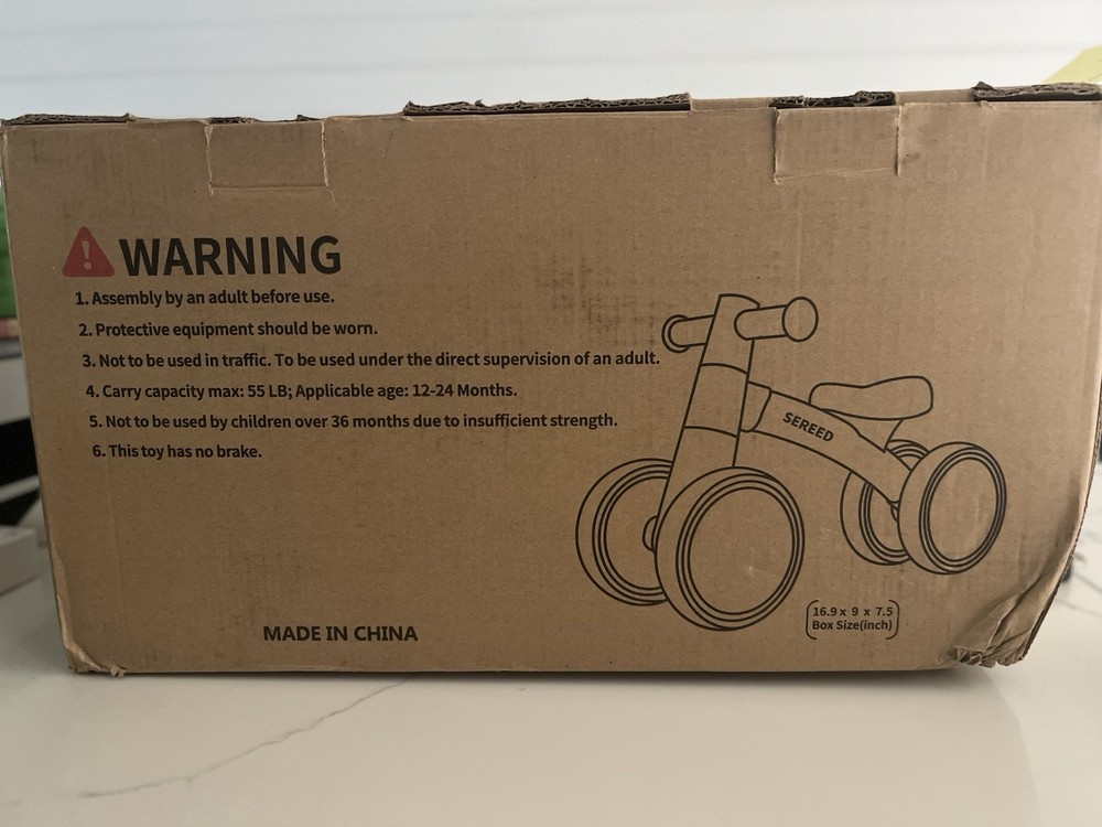 Baby Balance Bike for Toddlers 12-24 Months, Supports Up to 55 lbs