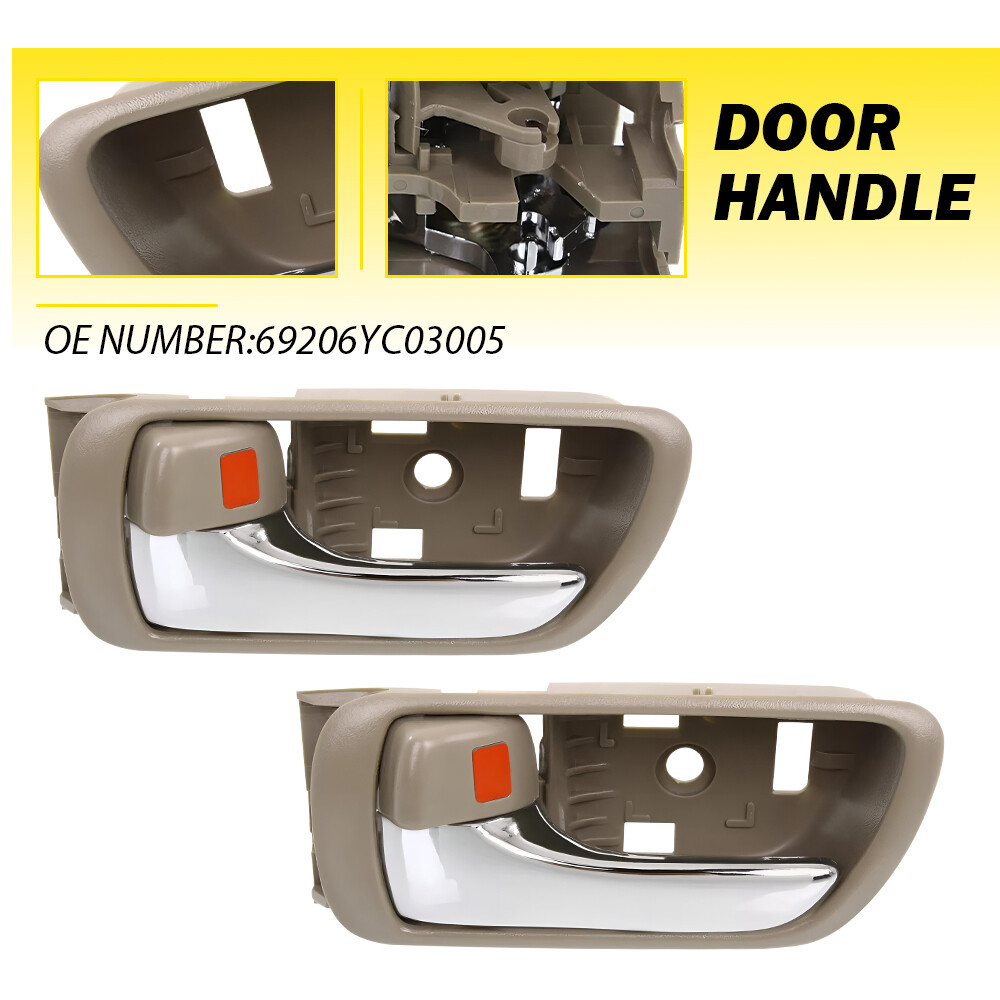 2PC Beige Inner Door LH Handle Armrest For Toyota 05-06 Camry Base 02-06 Camry M