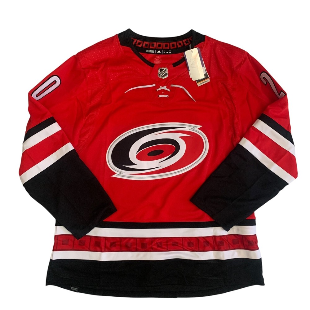 Adidas Mens Sz 54 Sebastian Aho Carolina Hurricanes Primegreen NHL Hockey Jersey