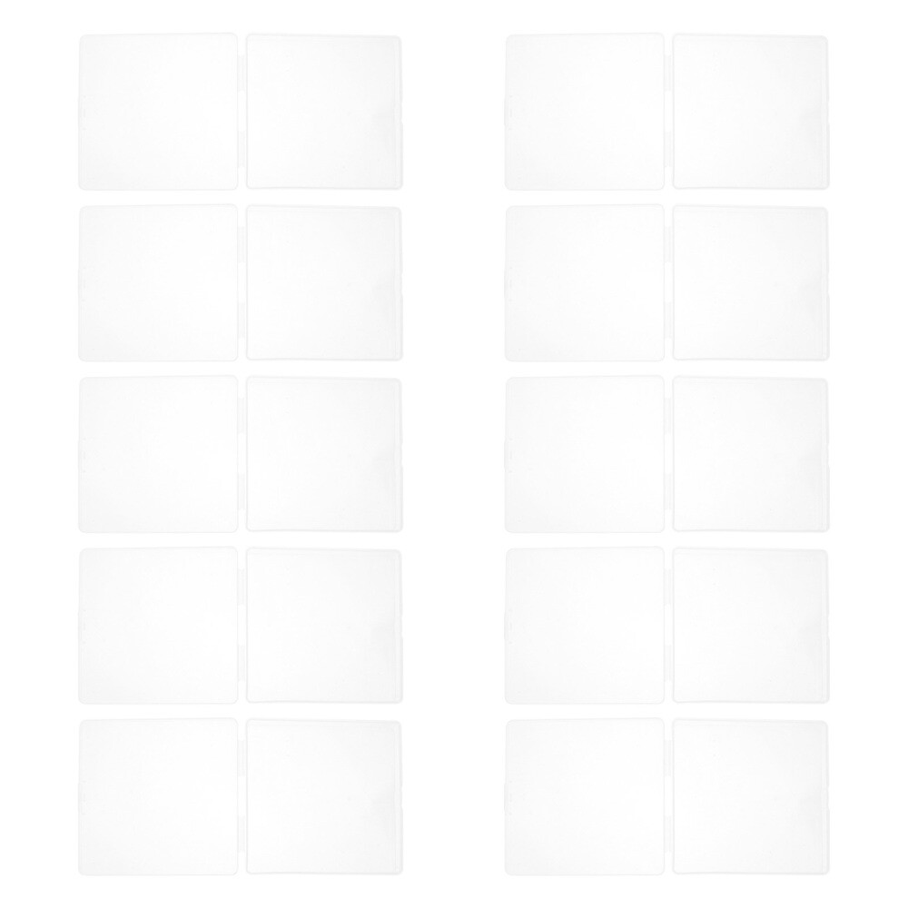 10 Pcs Velvet Accessory Box Transparent Container Jewelry Storage