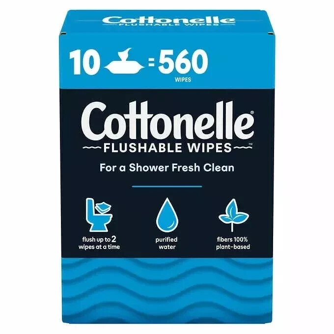 Cottonelle Fresh Care Flushable Wipes 10 Pack 560 Wipes Total