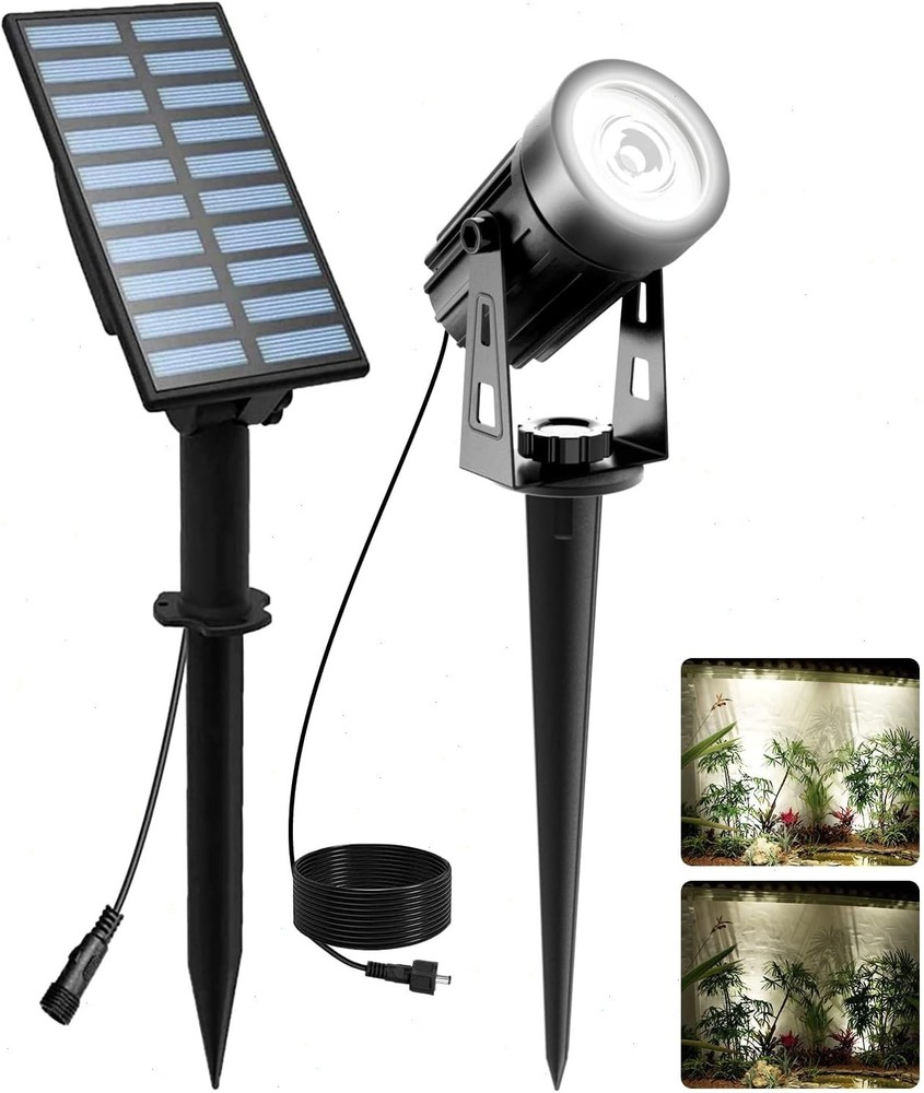 Solar Landscape Spotlights LED Garden Outdoor Yard Lamp Garden Pathway 6000K US