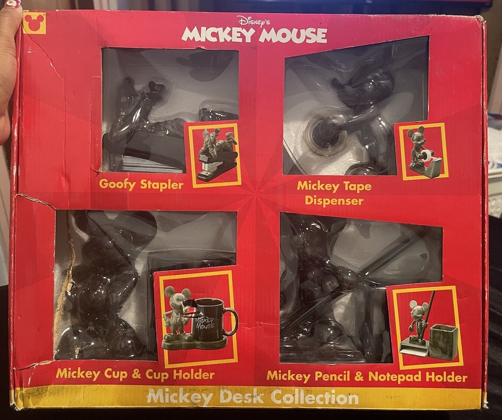 Mickey Mouse 4 Piece Desk Set, Accessories & Mug, School or Work