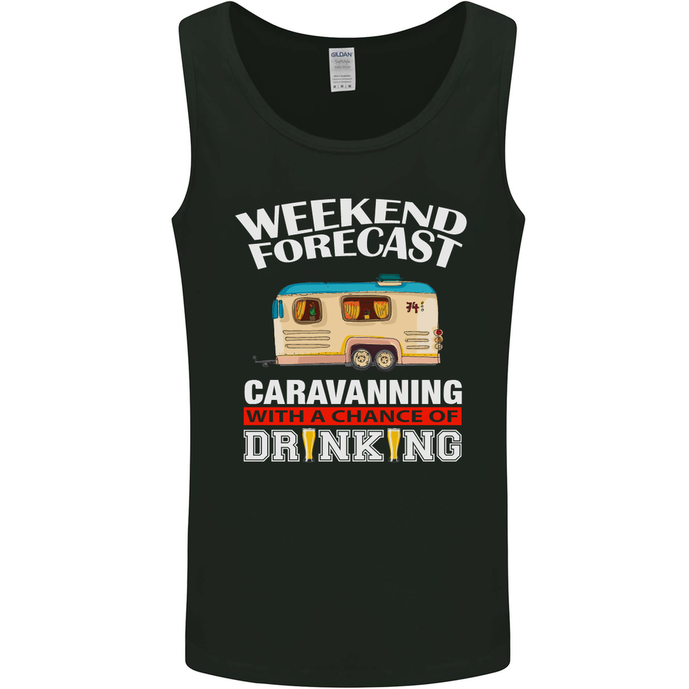 Caravan Weekend Forecast Caravanning Mens Vest Tank Top