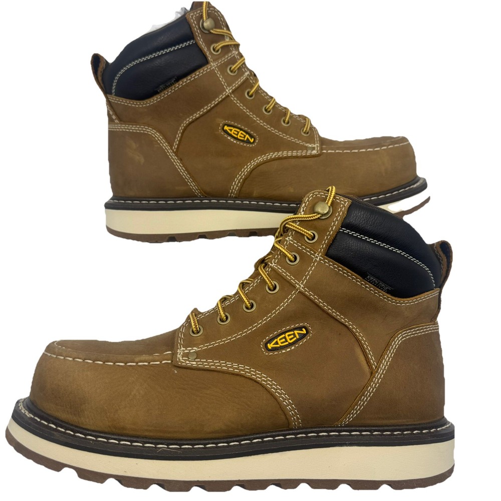 Keen Utility Mens Cincinnati 6in WP CT Belgian/Sandshell Leather Work Boots