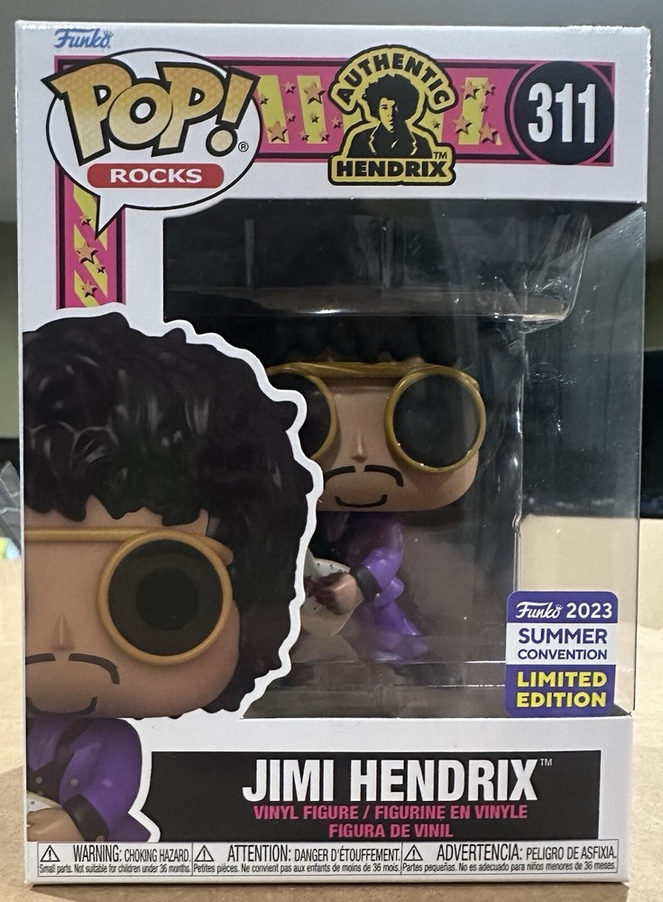 Funko Pop! Jimi Hendrix #311 SDCC Shared Exclusive Limited Edition