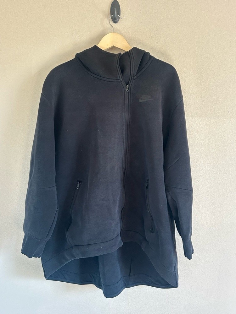 Nike Women's Tech Fleece Oversized Cape Hoodie Black FB8243-010 XL