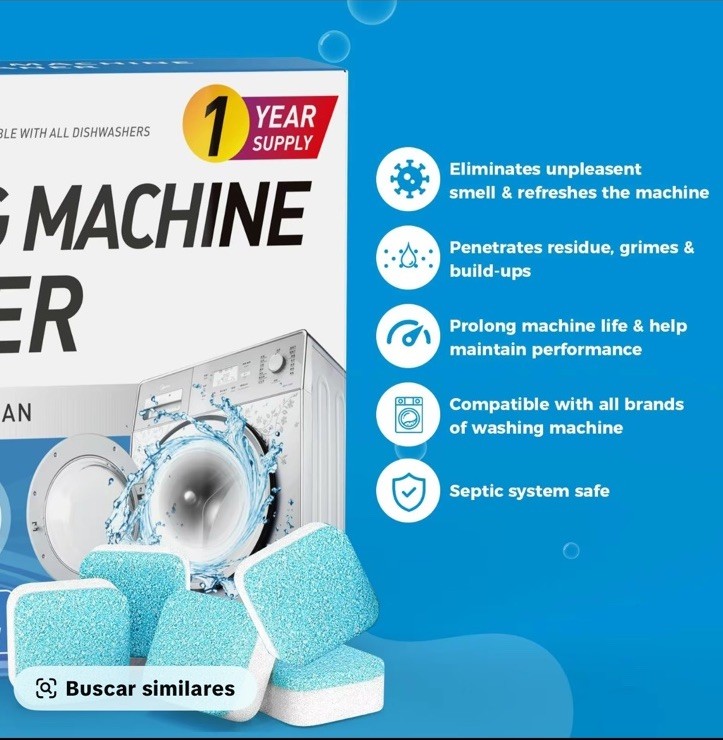24-Pack Active Washing Machine Cleaner & Descaler Tablets - Deep Clean & Freshen
