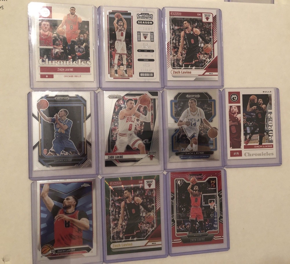 Lot of 12 Zach Lavine Basketball NBA Cards Chicago Bulls UCLA