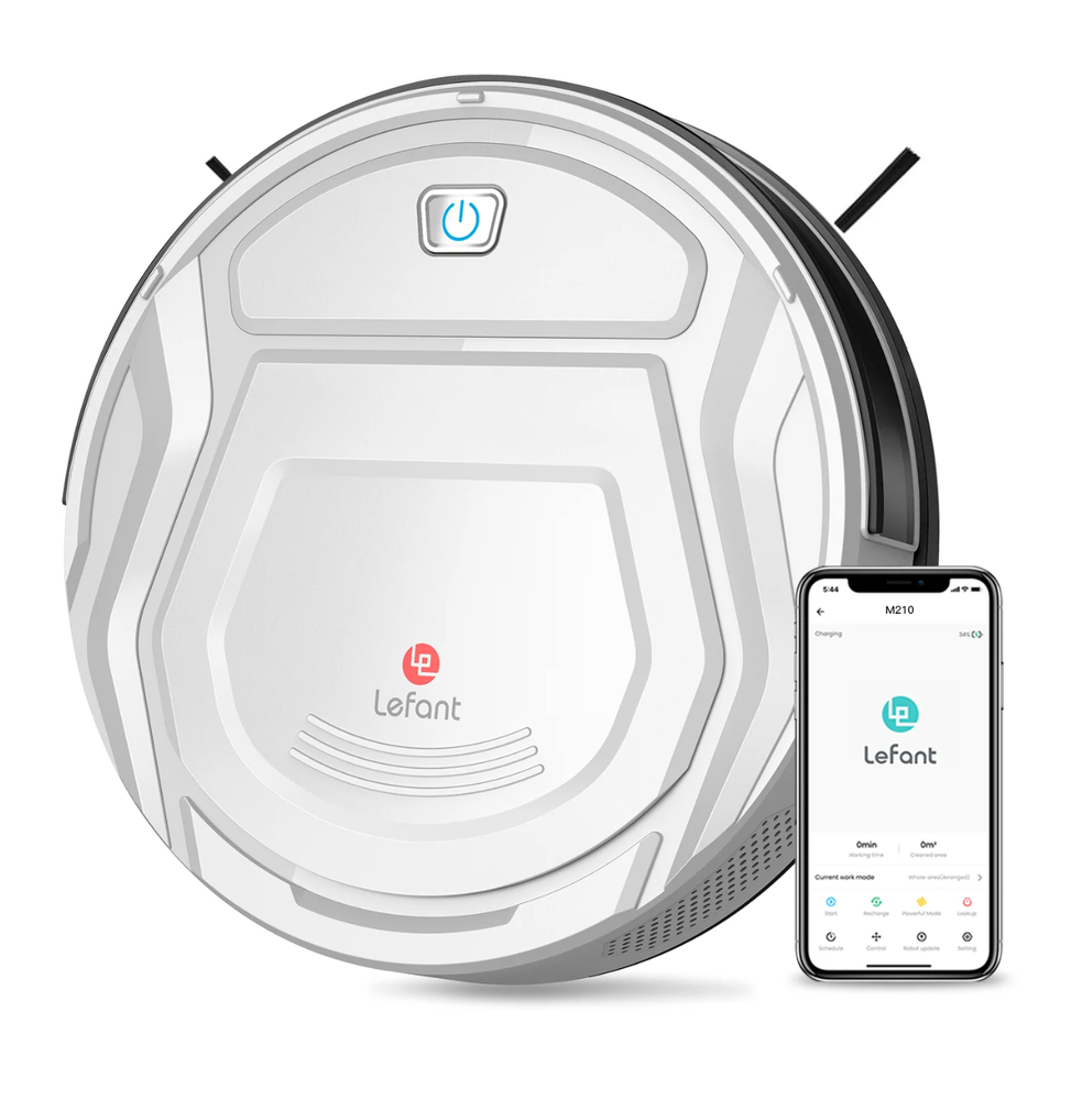 Lefant Robot Vacuum Cleaner, Slim Robotic Vacuum M210 White, Open Box