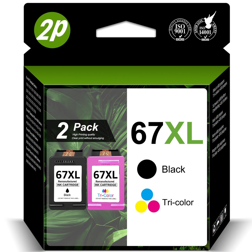 67XL Ink Cartridges for HP 67 XL For Deskjet 2700 2720e Envy 6000 6055 6458e Lot