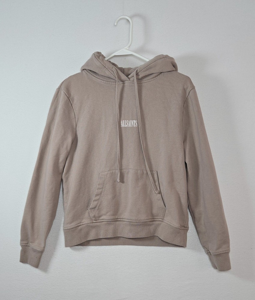 Allsaints Ryder Hoody Hoodie Sweatshirt Womens Size Small Brown Beige