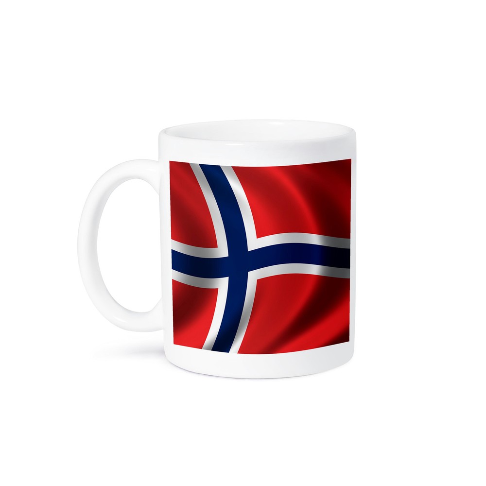 3dRose Norwegian Flag Waving in Wind National Country Design Mug