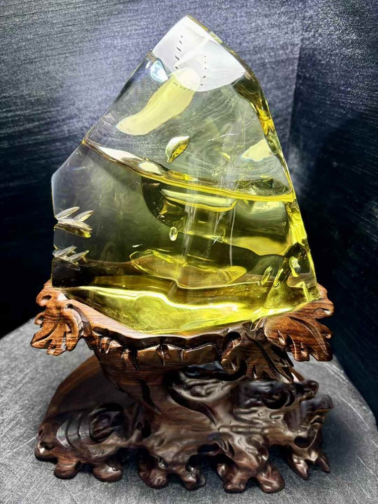 6.71LB Natural Citrine Quartz Crystal Mineral Specimen for Reiki Healing, Meditation, and Home Decor with Included Display Stand