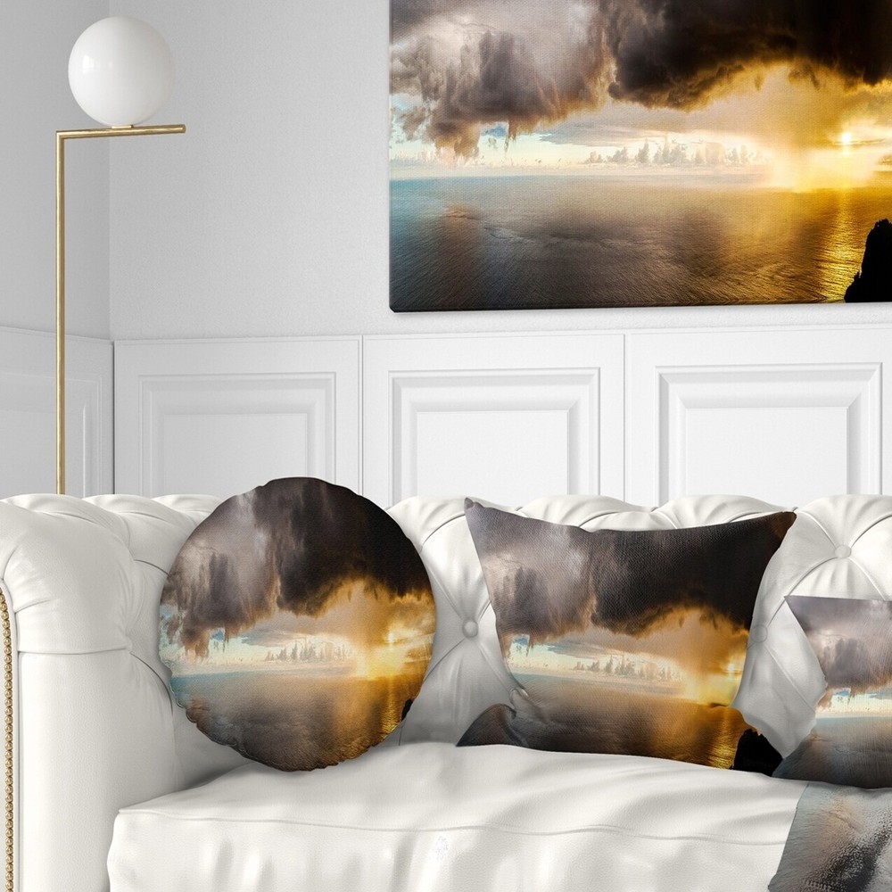 Designart 'Storm Dark Could at Sunset' Landscape Photography