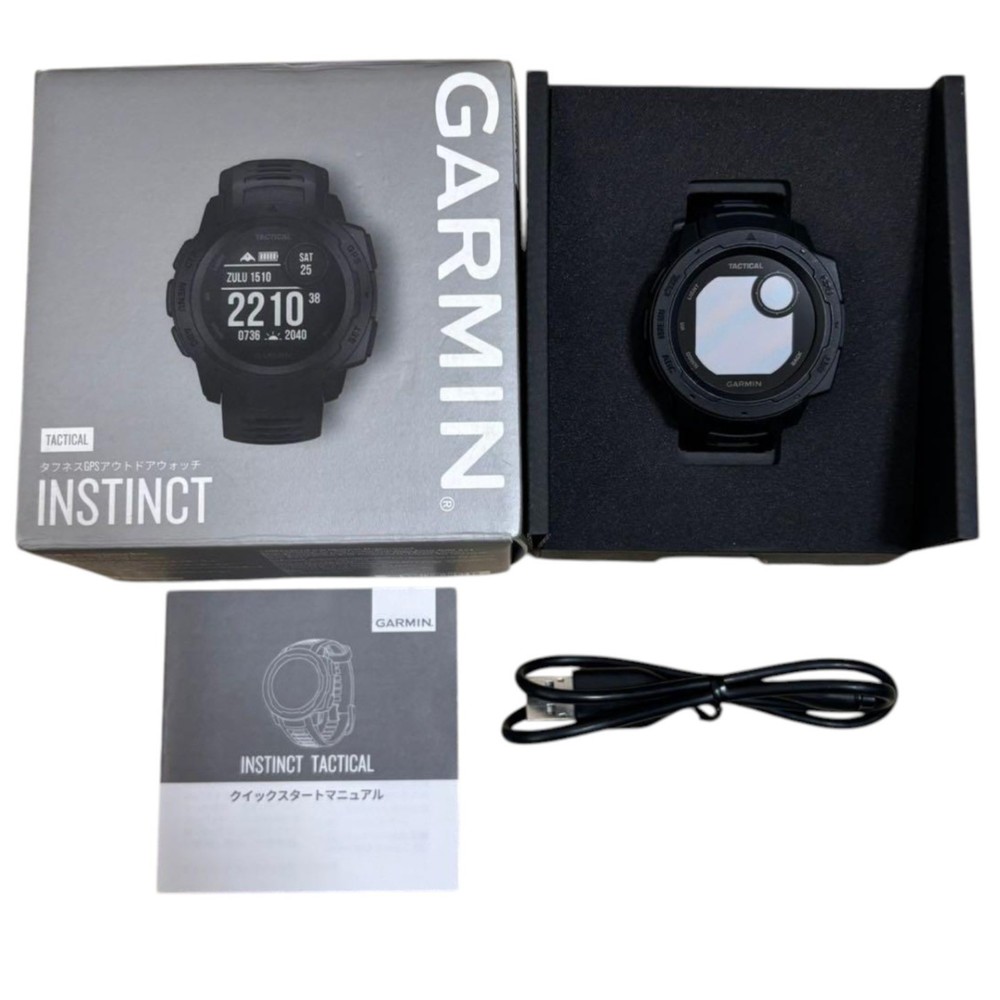 Garmin Instinct Tactical GPS Watch in Black - Rugged Used Smartwatch with Tactical Features  
