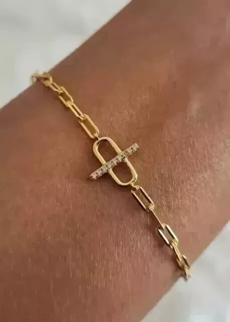 1Ct Round Lab Diamond Tennis Bracelet in 14K Yellow Gold Plated 7 Inches