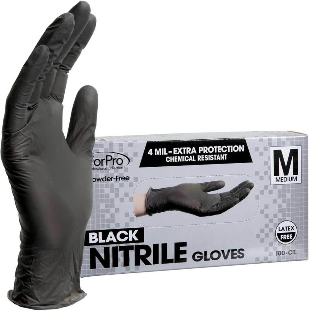 Chemical-Resistant Nitrile Gloves, Powder-Free & Latex-Free Disposable Safety Gloves